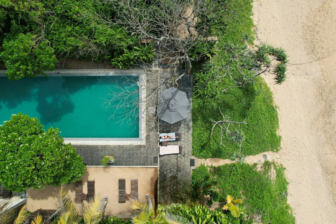 luxury villa poolside